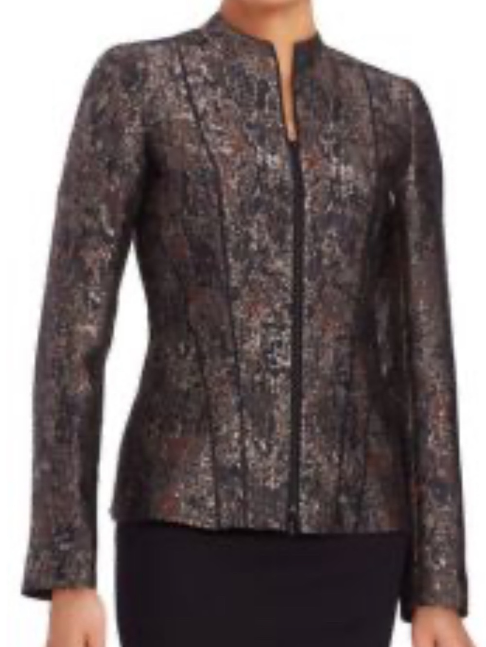 Coldwater Creek dark romantic fitted Brocade Women's Jacket - 18W